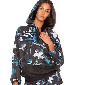 IVY park mixed mesh hooded windbreaker